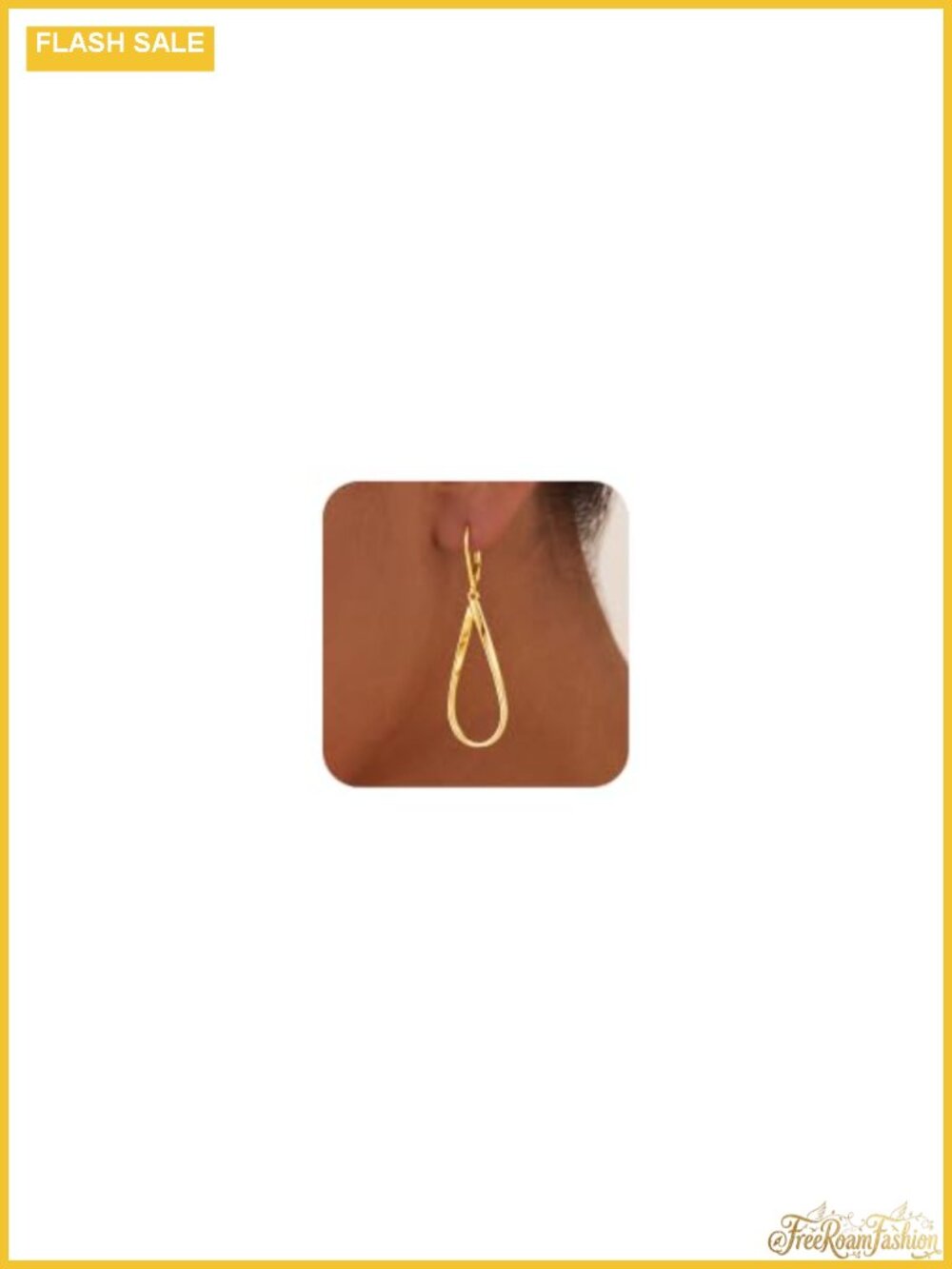14K Gold Plated Teardrop Dangle Earrings Leverback Drop